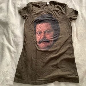 funny parks and rec ron swanson tee